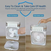 3-in-1 Portable Air Conditioner Fan with LED Light - USB Cooling Dubai UAE