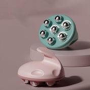 Hand Roller Massager With 7 Metal Rollers Blue