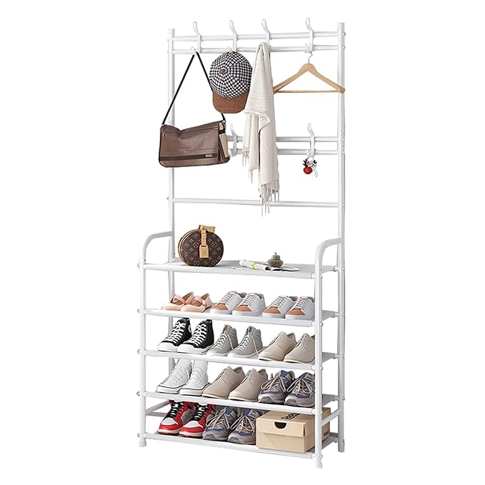 Four Tier Metal Shoe Rack Multi-Colors